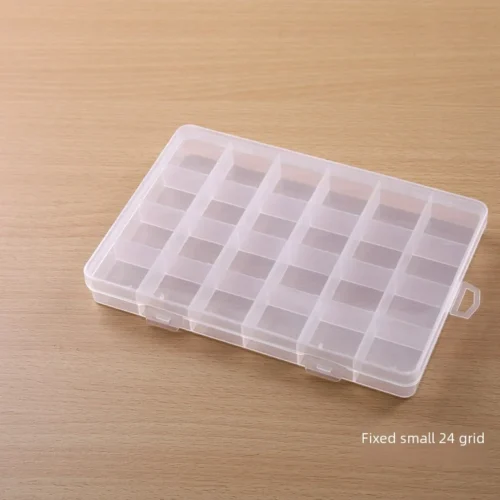 Plastic Box 24 Grid - Clear