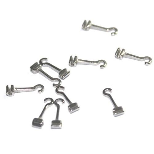 Single Crimpable Curved Hooks - 10pcs/pack